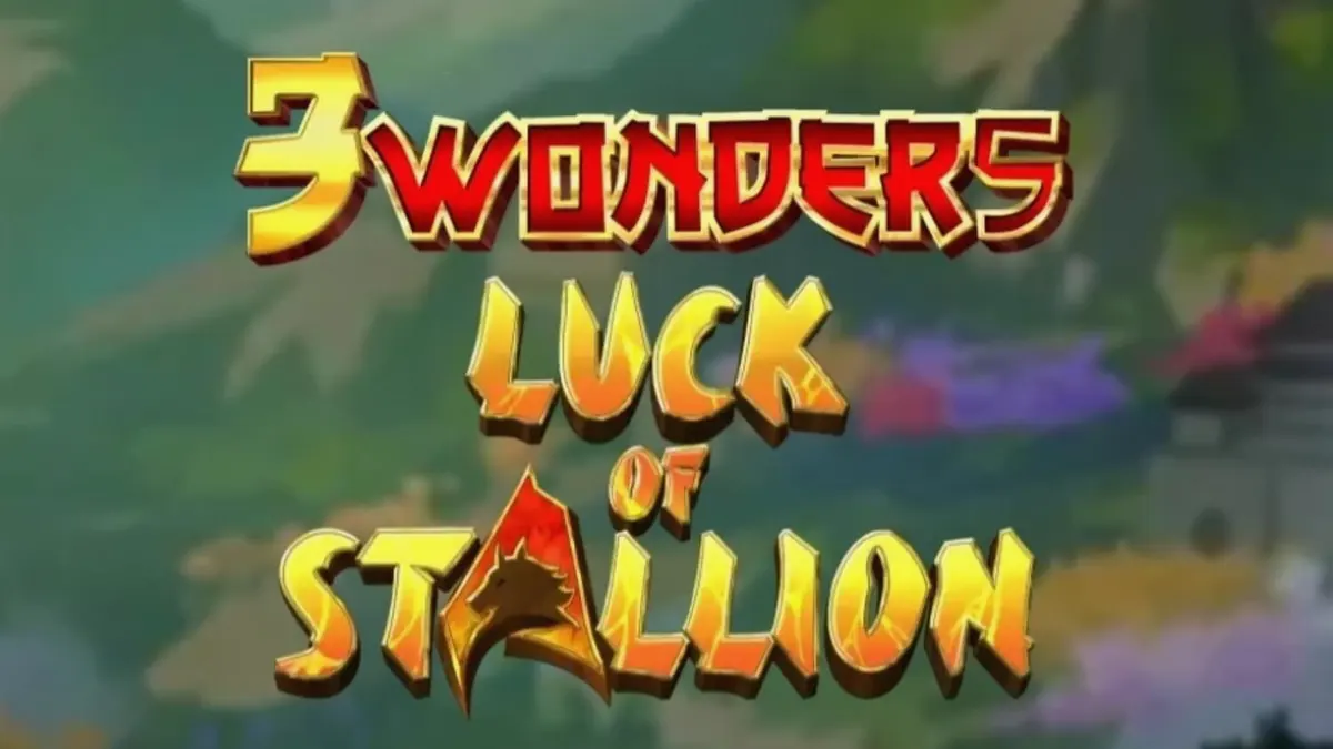 Visual dramático e místico do slot 3 Wonders Luck of Stallion com elementos da cultura chinesa
