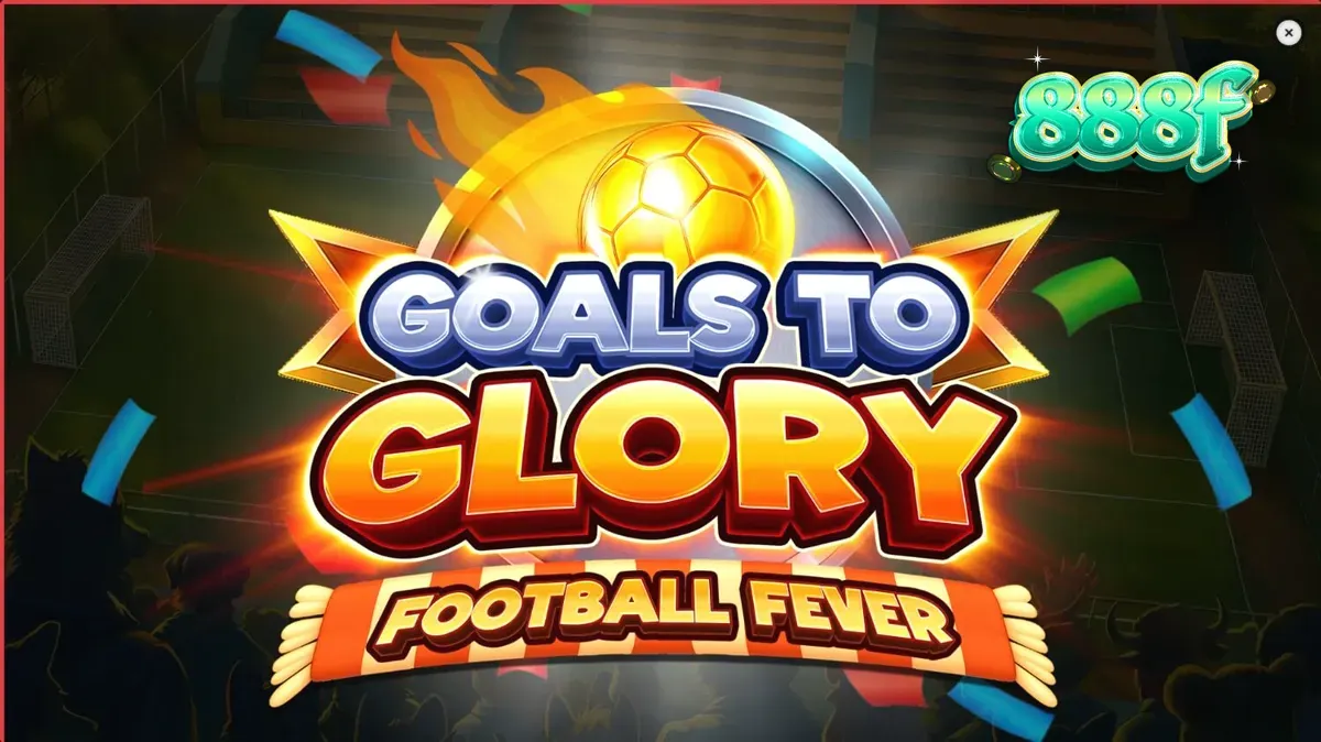 Interface colorida e animada do slot Goals to Glory Football Fever com personagens animais